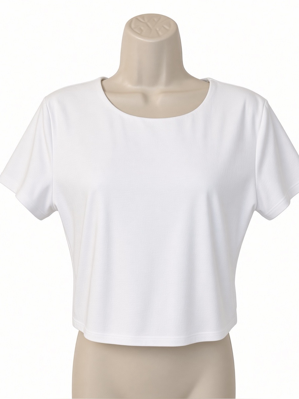 CRZ Yoga White Crop Short Sleeve Tee Workout Top Medium